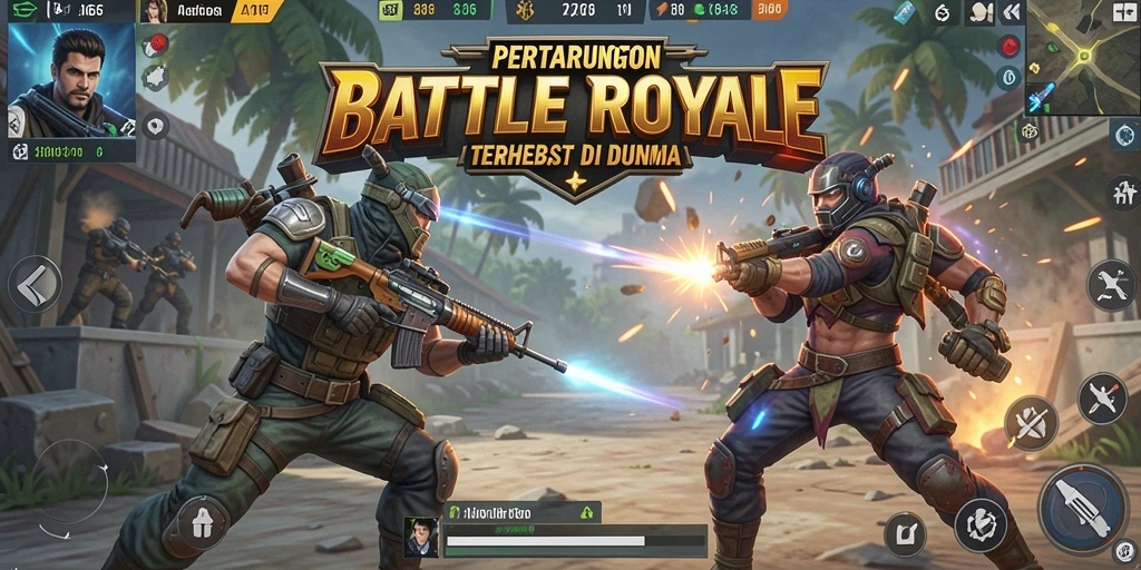 Gameplay seru dengan aksi Battle Royale yang mendebarkan.