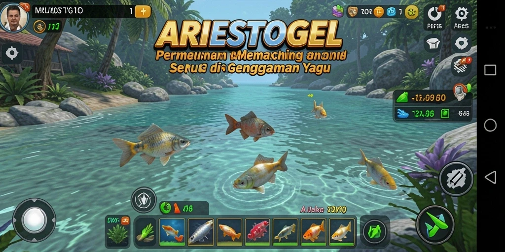 Tangkapan ikan besar dalam gameplay ARIESTOGEL yang seru.