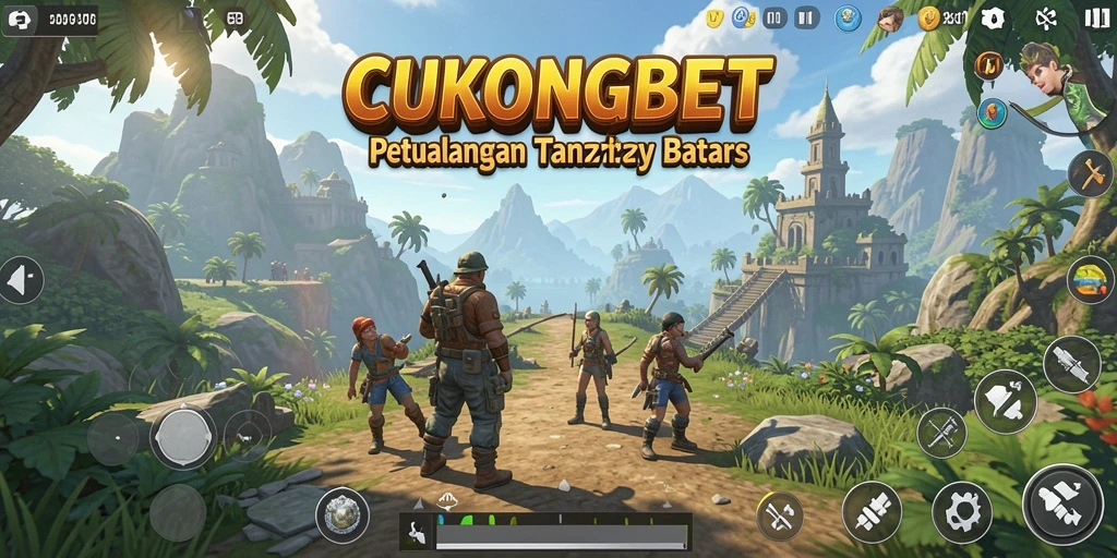 Screenshot gameplay CUKONGBET yang menunjukkan petualangan seru di dunia terbuka.