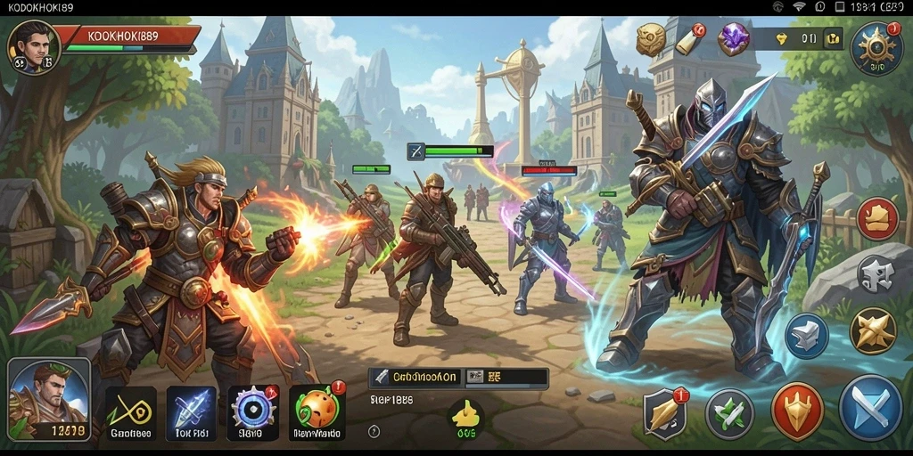 Screenshot KODOKHOKI889 menampilkan aksi pertempuran strategis yang mendebarkan.