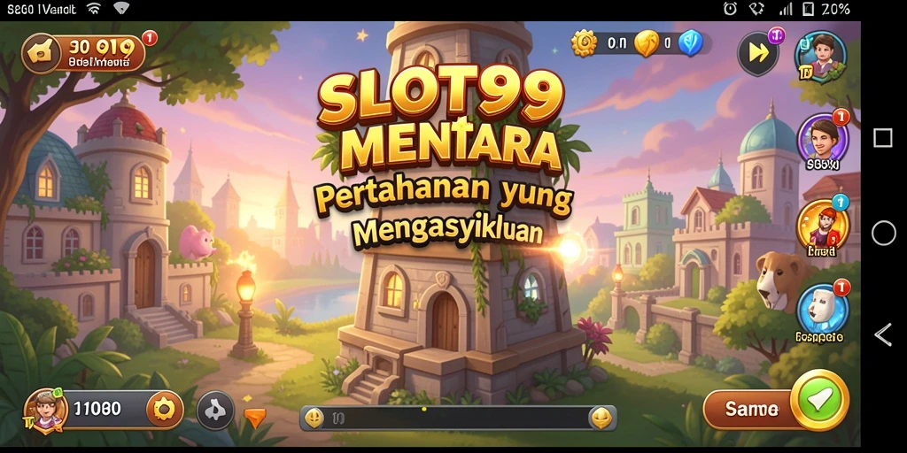Screenshot gameplay menampilkan aksi Tower Defense yang mendebarkan.