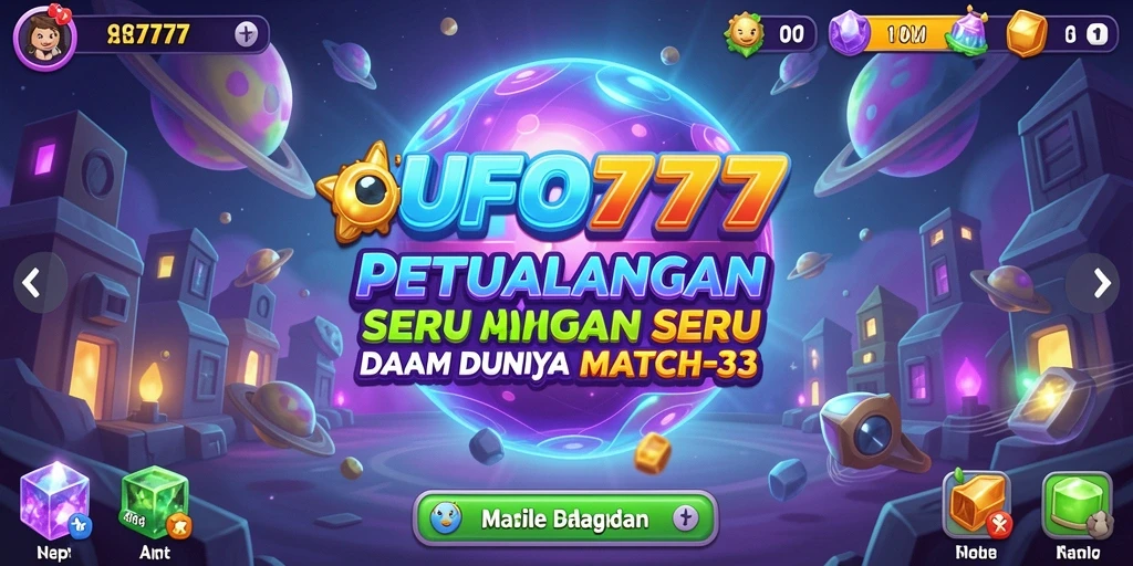 Screenshot UFO777 menampilkan gameplay seru dan grafis menarik dari game Match-3.